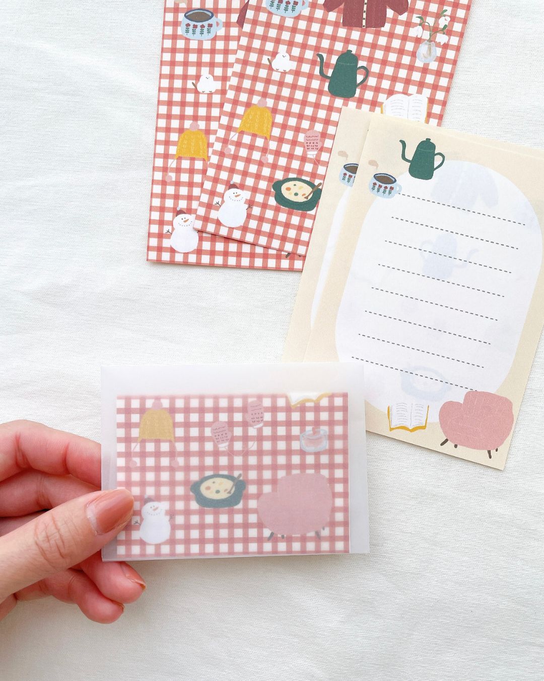 冬　イラスト　ミニレターセット　デザイン