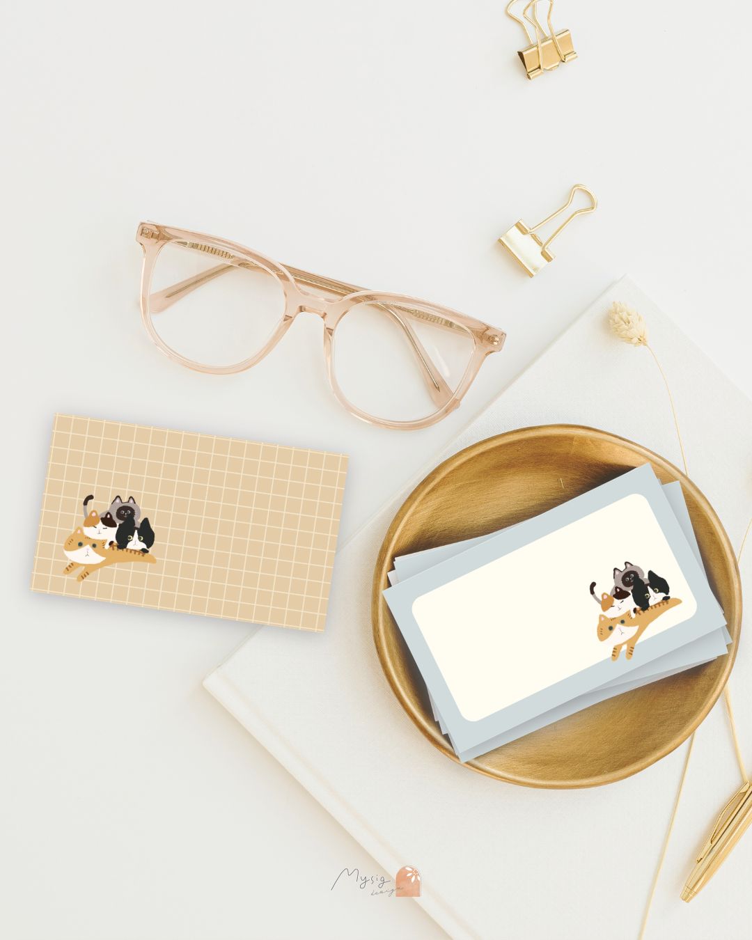 メッセージカード デザイン ねこ イラスト