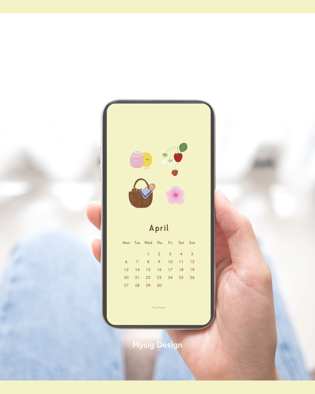 4月 カレンダー デザイン イラスト